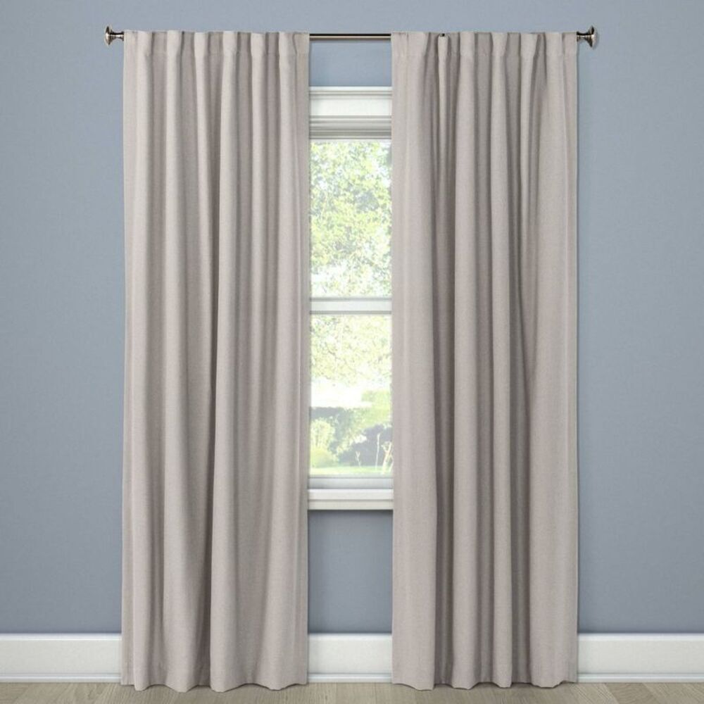 Threshold - 1pc 50"x108" Blackout Aruba Window Curtain Panel G Gray